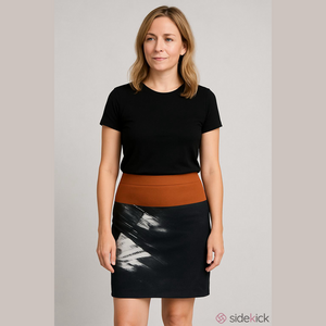 MaxMara Black and Orange Pencil Skirt